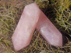 Polished Double Terminated Gemmy Rose Quartz Crystals x 12 From Madagascar - Toprock Gemstones and Minerals 