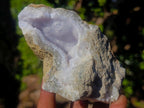 Natural Blue Lace Agate Geode Specimens x 6 From Nsanje, Malawi - Toprock Gemstones and Minerals 