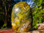 Polished Large Green Opal Standing Display Piece x 1 From Betroka, Madagascar