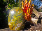 Polished Large Green Opal Standing Display Piece x 1 From Betroka, Madagascar