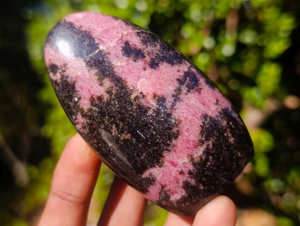 Polished Rhodonite Standing Display Pieces x 6 From Ambindavato, Madagascar
