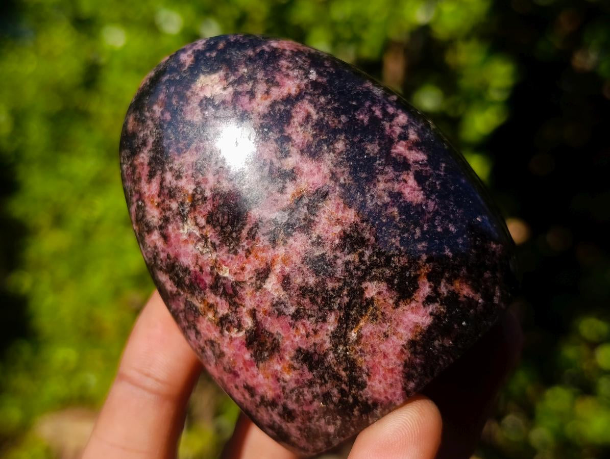 Polished Rhodonite Standing Display Pieces x 6 From Ambindavato, Madagascar