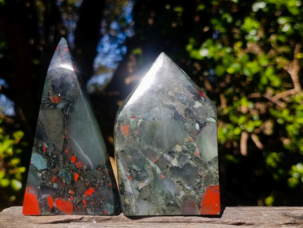 Polished Bloodstone Display Crystals x 4 From Swaziland - Toprock Gemstones and Minerals 