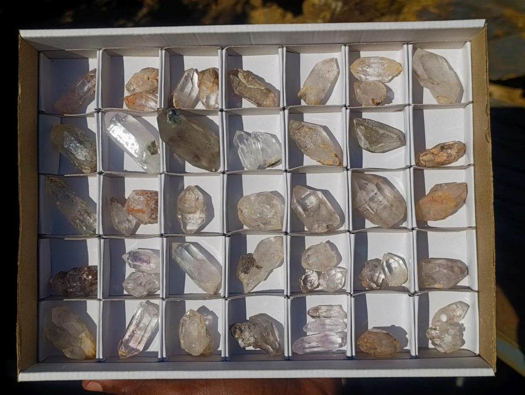Natural Small Smokey Brandberg Quartz Crystals x 47 From Brandberg, Namibia - Toprock Gemstones and Minerals 
