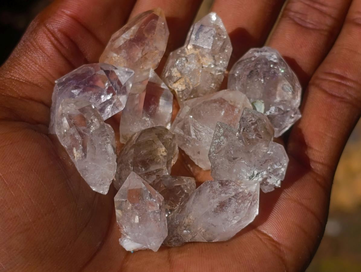 Natural Small Smokey Brandberg Quartz Crystals x 47 From Brandberg, Namibia - Toprock Gemstones and Minerals 