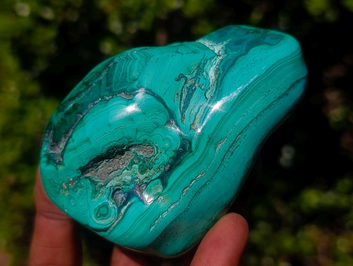 Polished Malacolla Free Forms x 4 From Kulukuluku, Congo