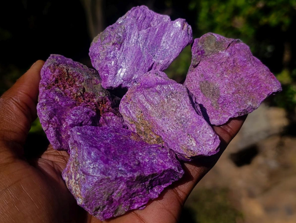 Natural Cobbed Stichtite Specimens x 35 From Barberton, South Africa