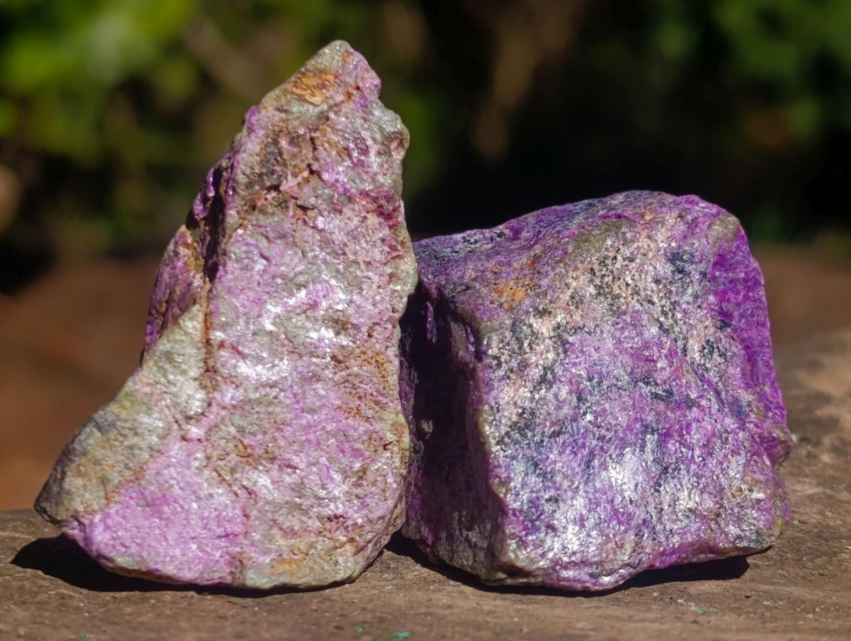 Natural Cobbed Stichtite Specimens x 35 From Barberton, South Africa