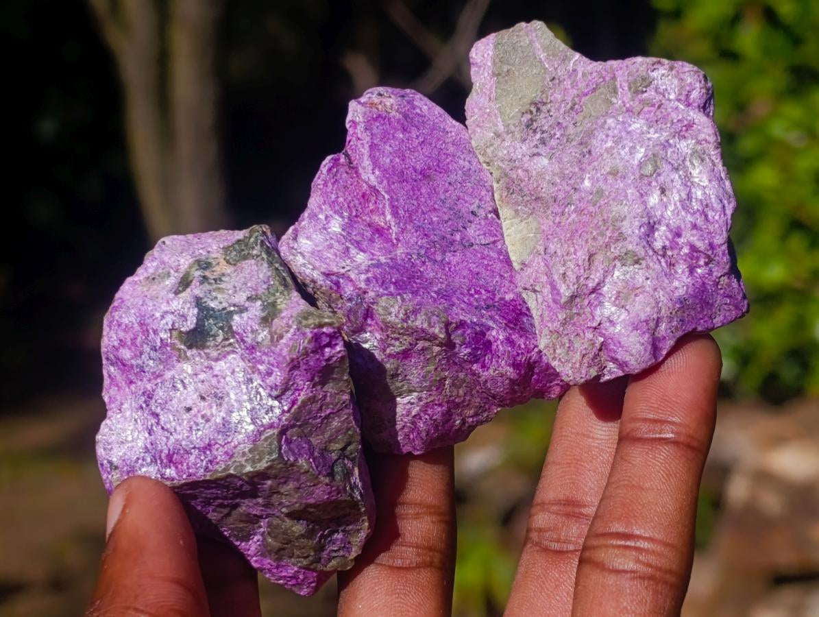 Natural Cobbed Stichtite Specimens x 35 From Barberton, South Africa
