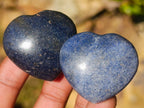 Polished Small Lazulite Gemstone Hearts x 70 From Madagascar