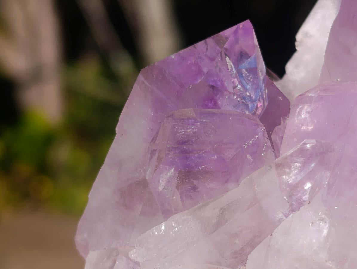 Natural Jacaranda Amethyst Crystal Clusters x 2 From Mumbwa, Zambia - Toprock Gemstones and Minerals 