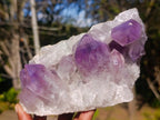 Natural Jacaranda Amethyst Crystal Clusters x 2 From Mumbwa, Zambia - Toprock Gemstones and Minerals 