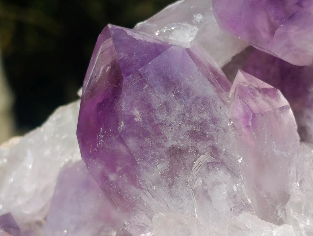 Natural Jacaranda Amethyst Crystal Clusters x 2 From Mumbwa, Zambia - Toprock Gemstones and Minerals 