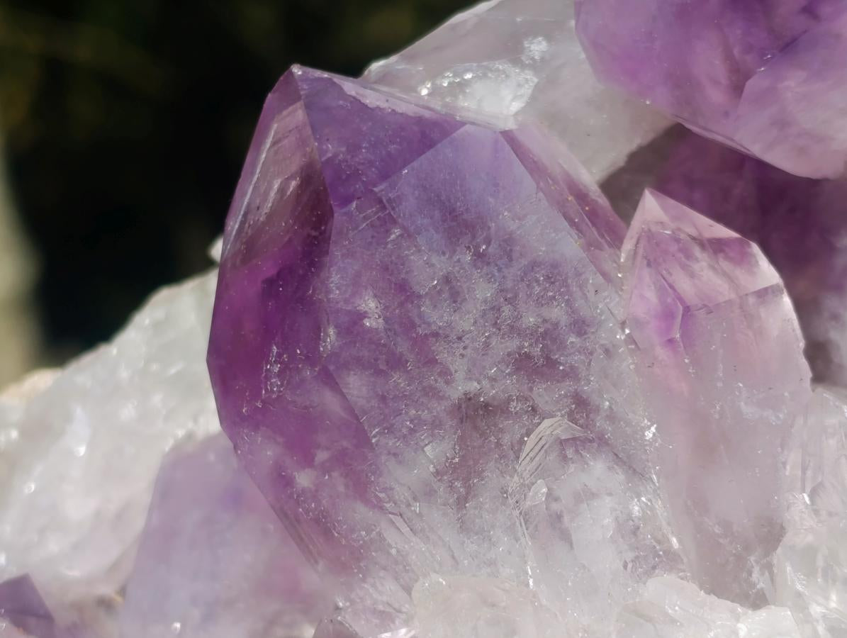 Natural Jacaranda Amethyst Crystal Clusters x 2 From Mumbwa, Zambia - Toprock Gemstones and Minerals 