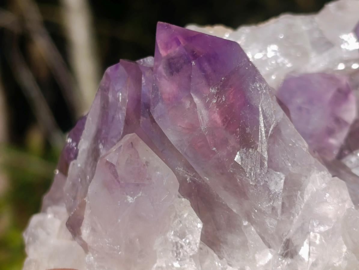 Natural Jacaranda Amethyst Crystal Clusters x 2 From Mumbwa, Zambia - Toprock Gemstones and Minerals 