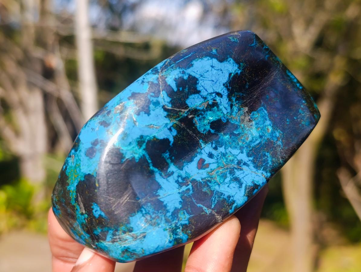 Polished Shattuckite Free Forms x 6 From Kaokoveld, Namibia - Toprock Gemstones and Minerals 