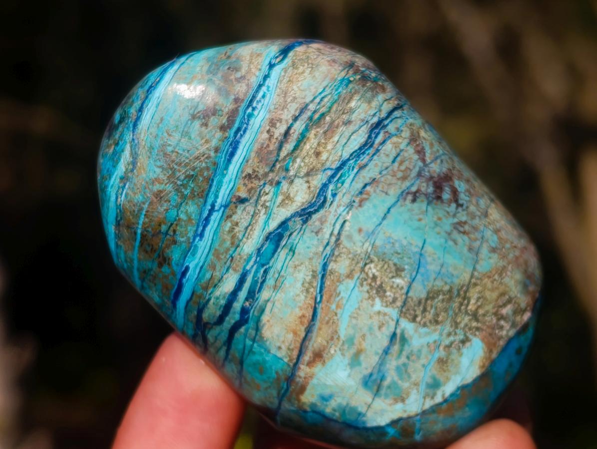 Polished Shattuckite Free Forms x 6 From Kaokoveld, Namibia - Toprock Gemstones and Minerals 