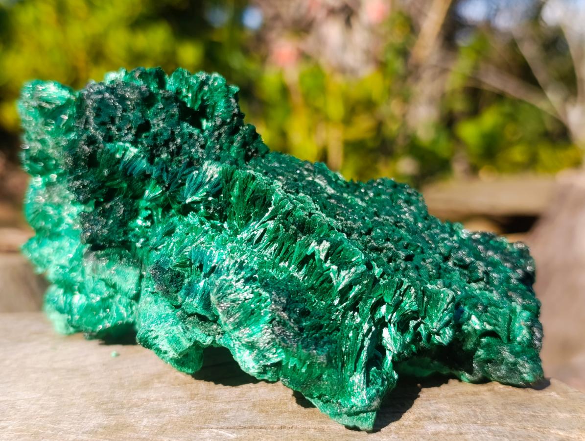 Natural Silky Malachite Cabinet Specimens x 2 From Kasompe, Congo