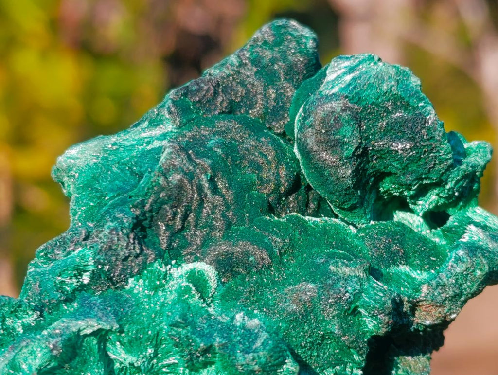 Natural Silky Malachite Cabinet Specimens x 2 From Kasompe, Congo