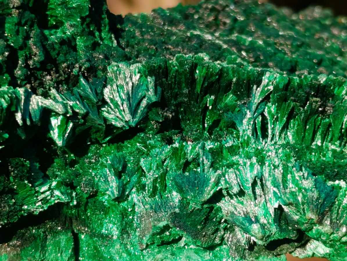 Natural Silky Malachite Cabinet Specimens x 2 From Kasompe, Congo