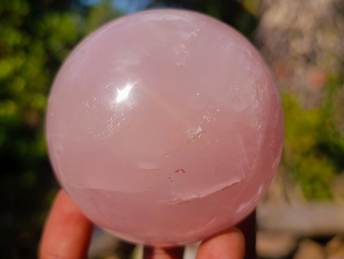 Polished Gemmy Star Rose Quartz Spheres x 3 From Madagascar