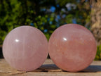 Polished Gemmy Star Rose Quartz Spheres x 3 From Madagascar