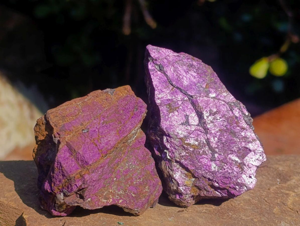 Natural Metallic Cobbed Purpurite Specimens x 12 From Erongo, Namibia - Toprock Gemstones and Minerals 