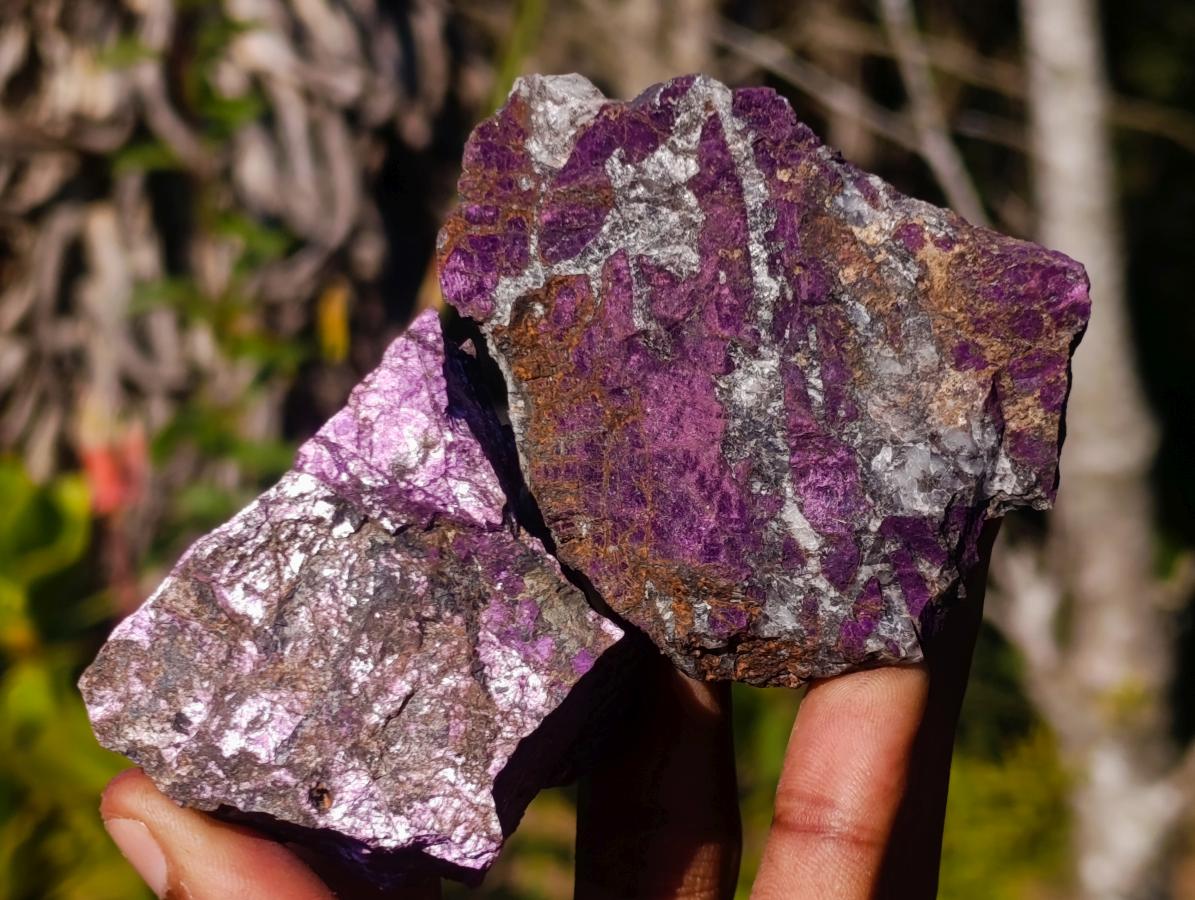 Natural Metallic Cobbed Purpurite Specimens x 12 From Erongo, Namibia - Toprock Gemstones and Minerals 