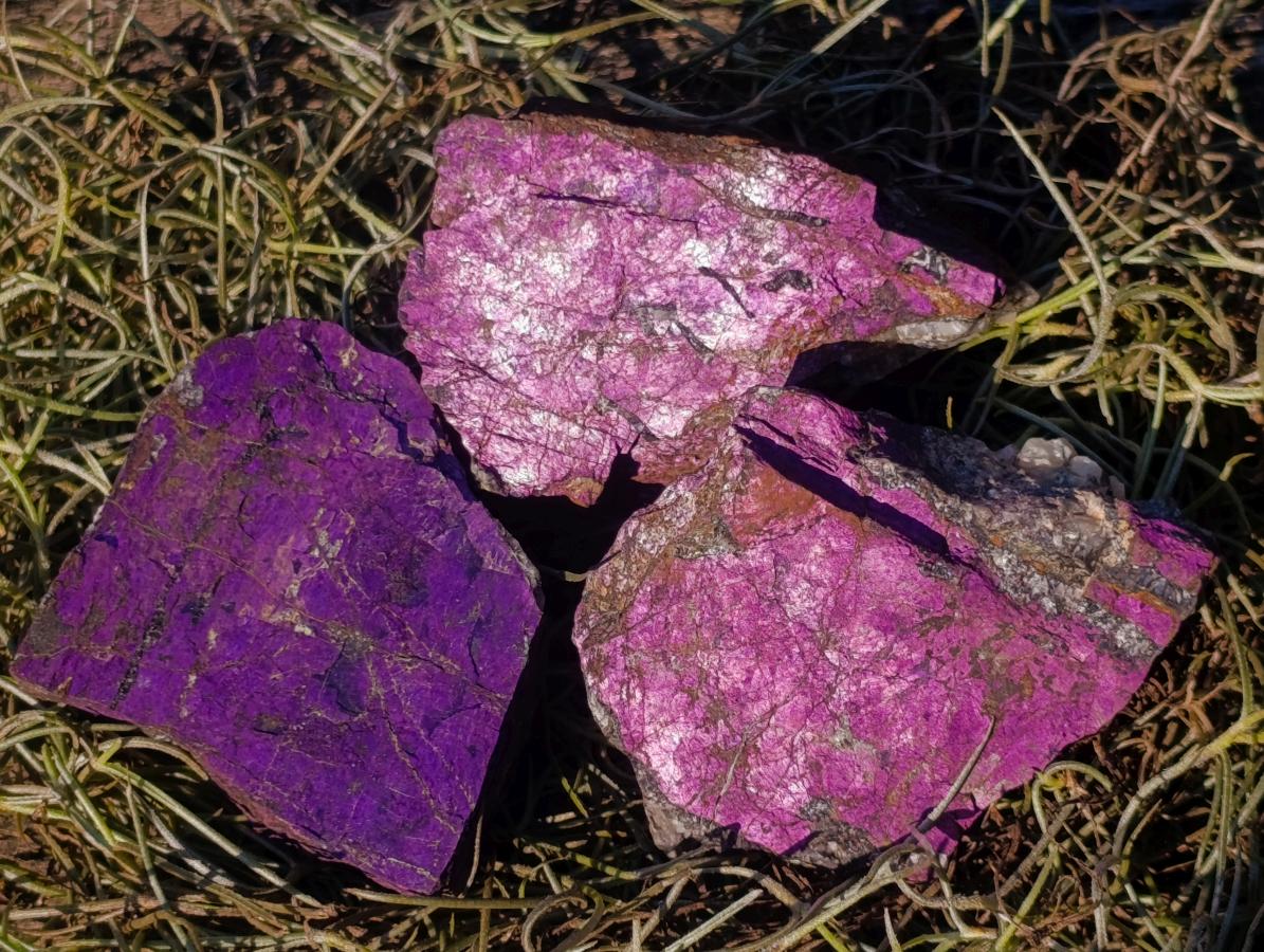 Natural Metallic Cobbed Purpurite Specimens x 12 From Erongo, Namibia - Toprock Gemstones and Minerals 
