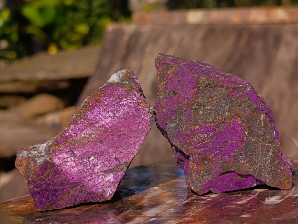 Natural Metallic Cobbed Purpurite Specimens x 12 From Erongo, Namibia - Toprock Gemstones and Minerals 