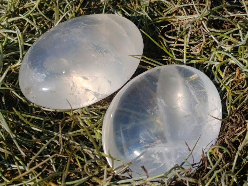 Polished Rock Crystal Galets x 12 From Amoron’i Mania, Madagascar - Toprock Gemstones and Minerals 