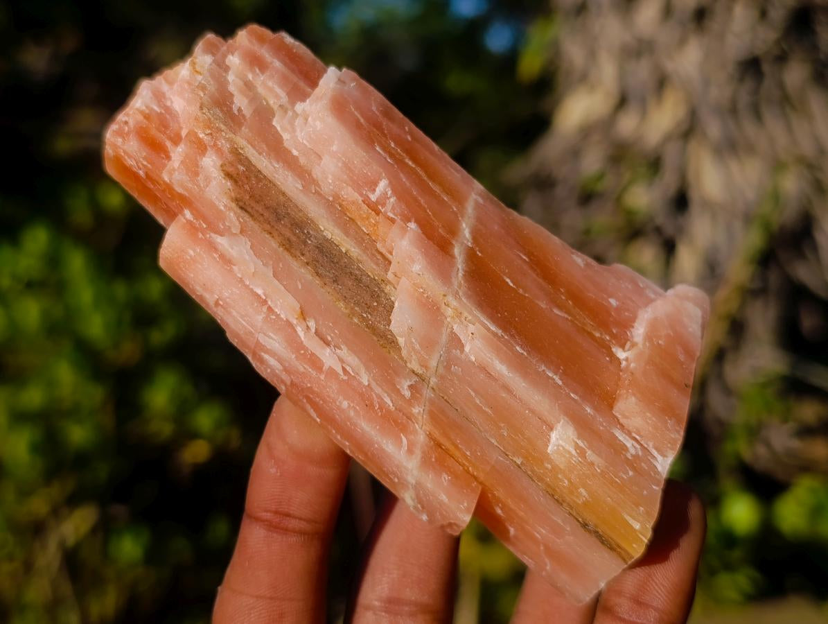 Natural Rhombohedral Sunset Orange Calcite Specimens x 12 From Spitzkop, Namibia - Toprock Gemstones and Minerals 