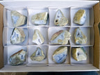 Polished On One Side Blue Lace Agate Geodes x 12 From Nsanje, Malawi - Toprock Gemstones and Minerals 
