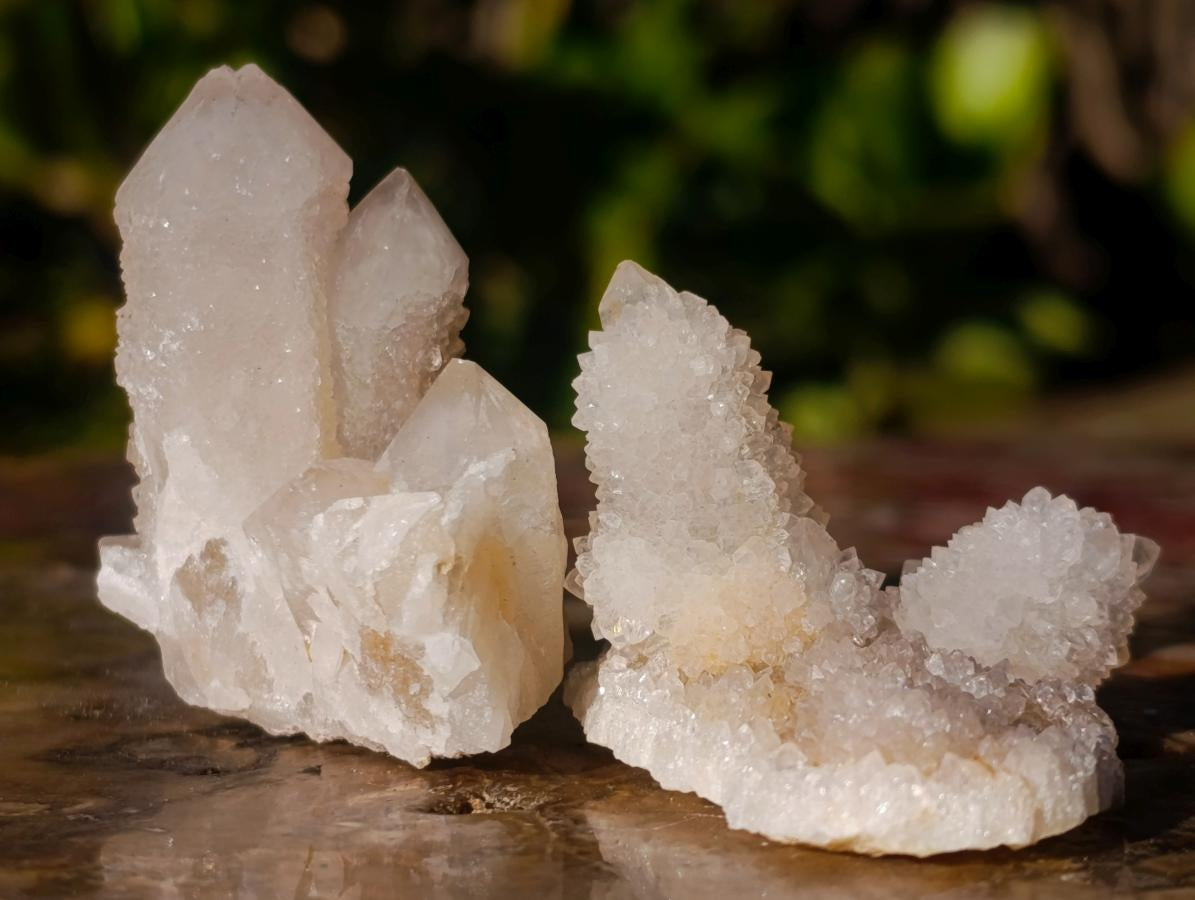 Natural White Spirit Quartz Crystal Clusters x 35 From Boekenhouthoek, South Africa - Toprock Gemstones and Minerals 