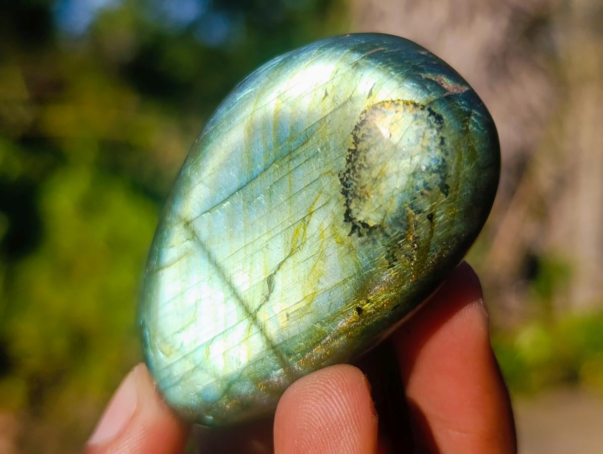 Polished Labradorite Palm Stones x 24 From Madagascar - Toprock Gemstones and Minerals 