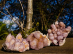 Natural Spirit Ametrine Clusters x 3 From Boekenhouthoek, South Africa - Toprock Gemstones and Minerals 