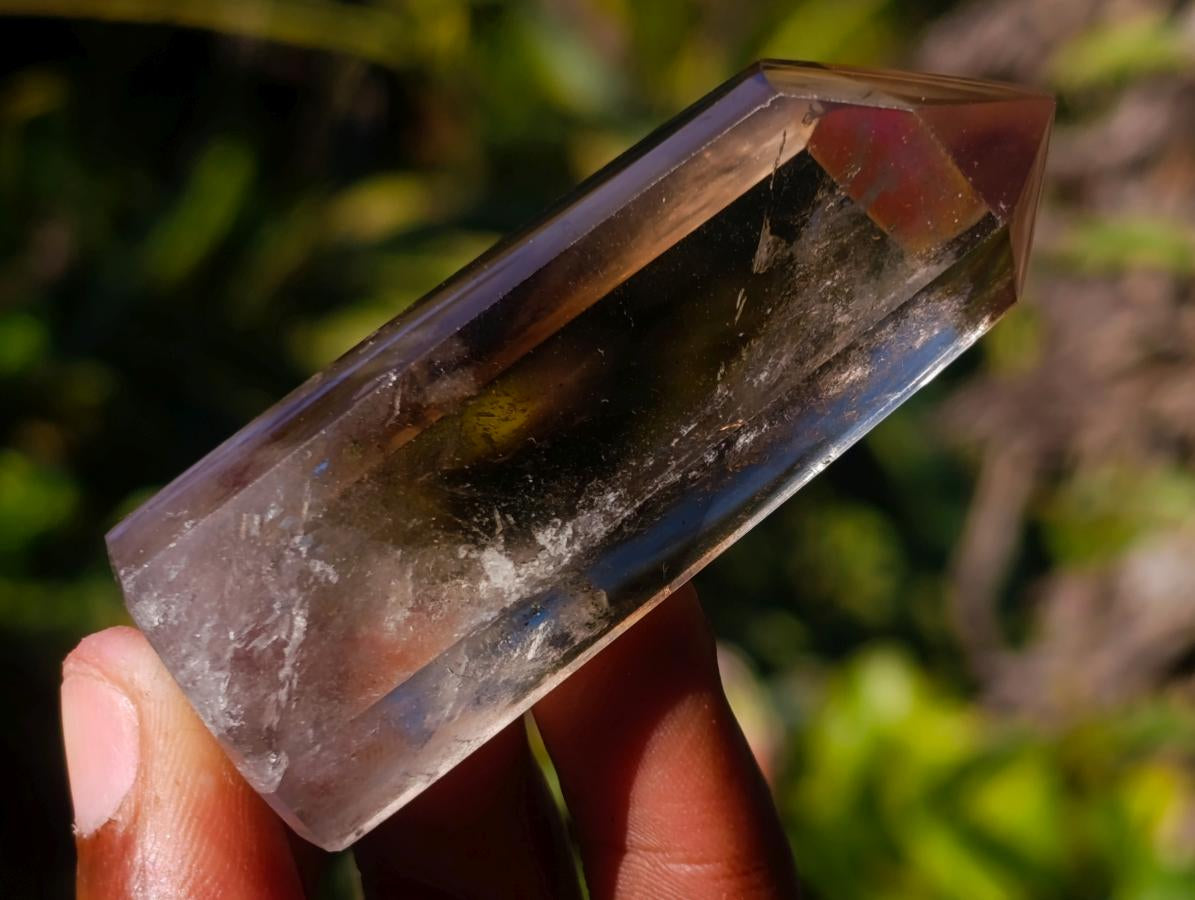 Natural Wispy Phantom Smokey Quartz Crystals x 6 From Erongo, Namibia - Toprock Gemstones and Minerals 