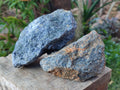 Natural Cobbed Blue Iolite "Water Sapphire" Specimens x 4 From Madagascar - Toprock Gemstones and Minerals 