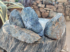 Natural Cobbed Blue Iolite "Water Sapphire" Specimens x 4 From Madagascar - Toprock Gemstones and Minerals 