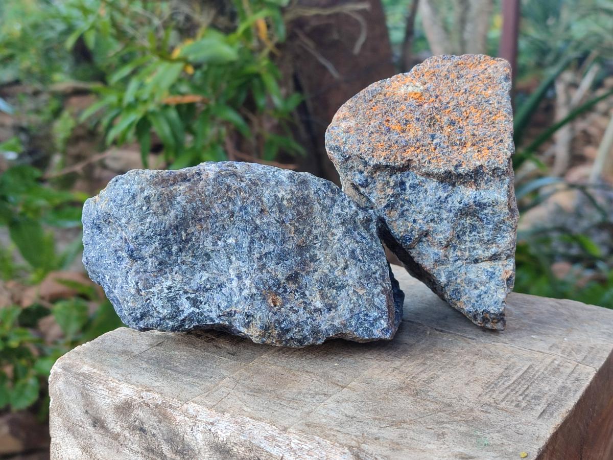Natural Cobbed Blue Iolite "Water Sapphire" Specimens x 4 From Madagascar - Toprock Gemstones and Minerals 