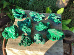 Natural Silky Malachite Specimens x 12 From Kasompe, Congo - Toprock Gemstones and Minerals 
