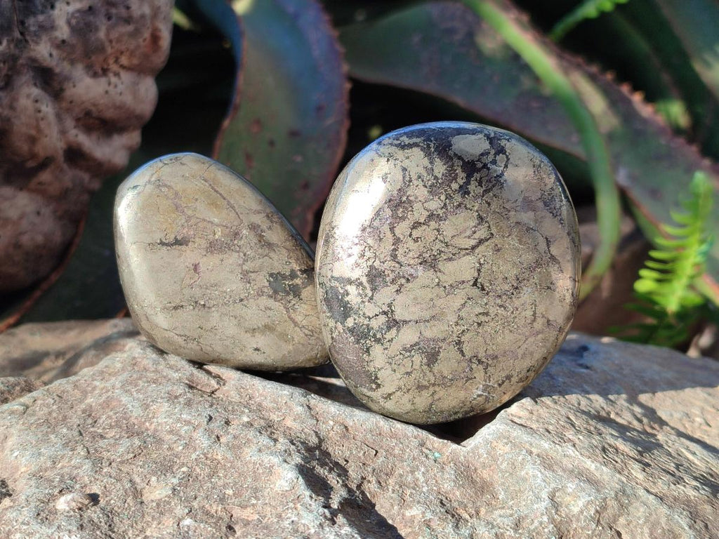 Polished Basalt Pharaoh Stone Galets x 6 From Iron Duke Mine, Zimbabwe - Toprock Gemstones and Minerals 