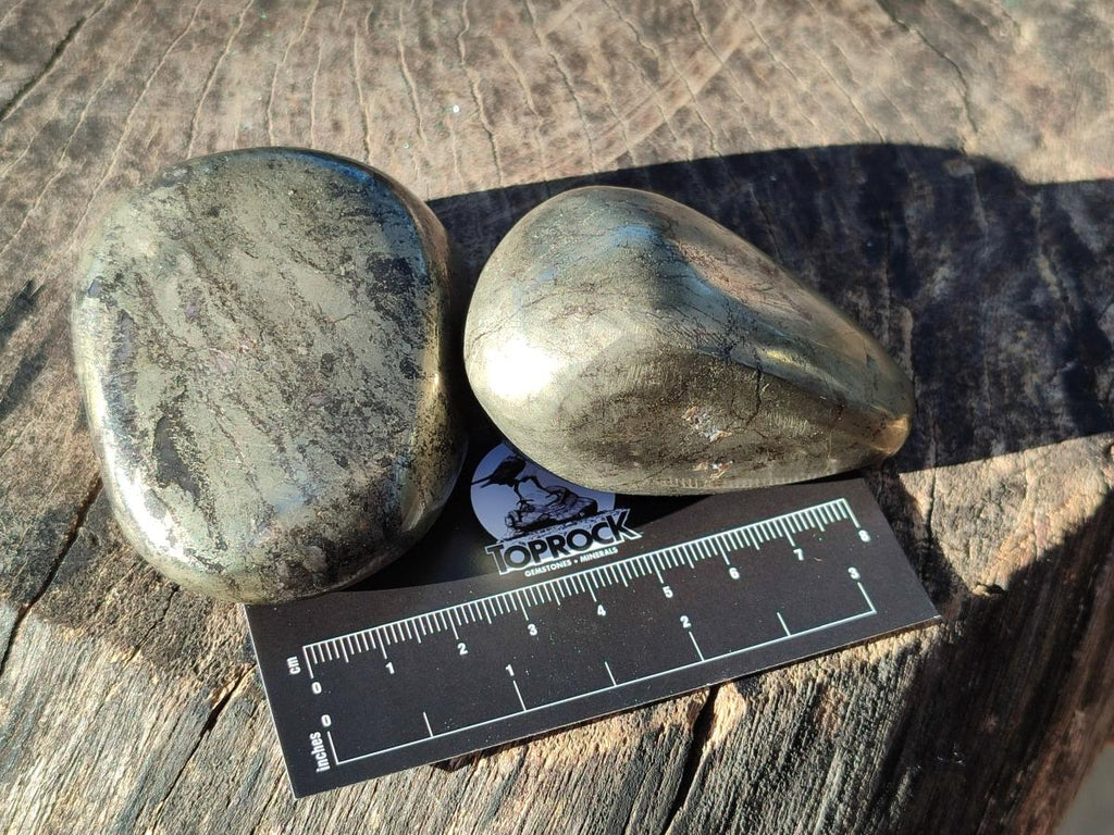 Polished Basalt Pharaoh Stone Galets x 6 From Iron Duke Mine, Zimbabwe - Toprock Gemstones and Minerals 
