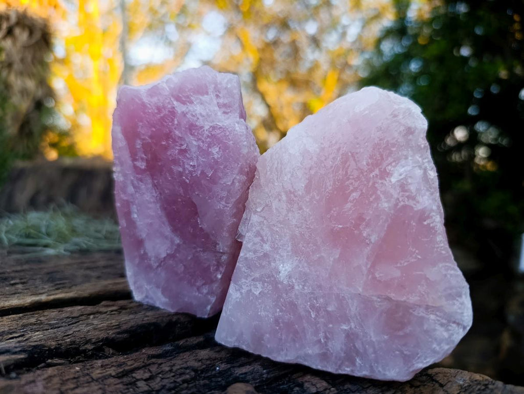 Natural Cobbed Rose Quartz Specimens x 12 From Northern Cape, South Africa - Toprock Gemstones and Minerals 