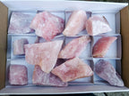 Natural Cobbed Rose Quartz Specimens x 12 From Northern Cape, South Africa - Toprock Gemstones and Minerals 