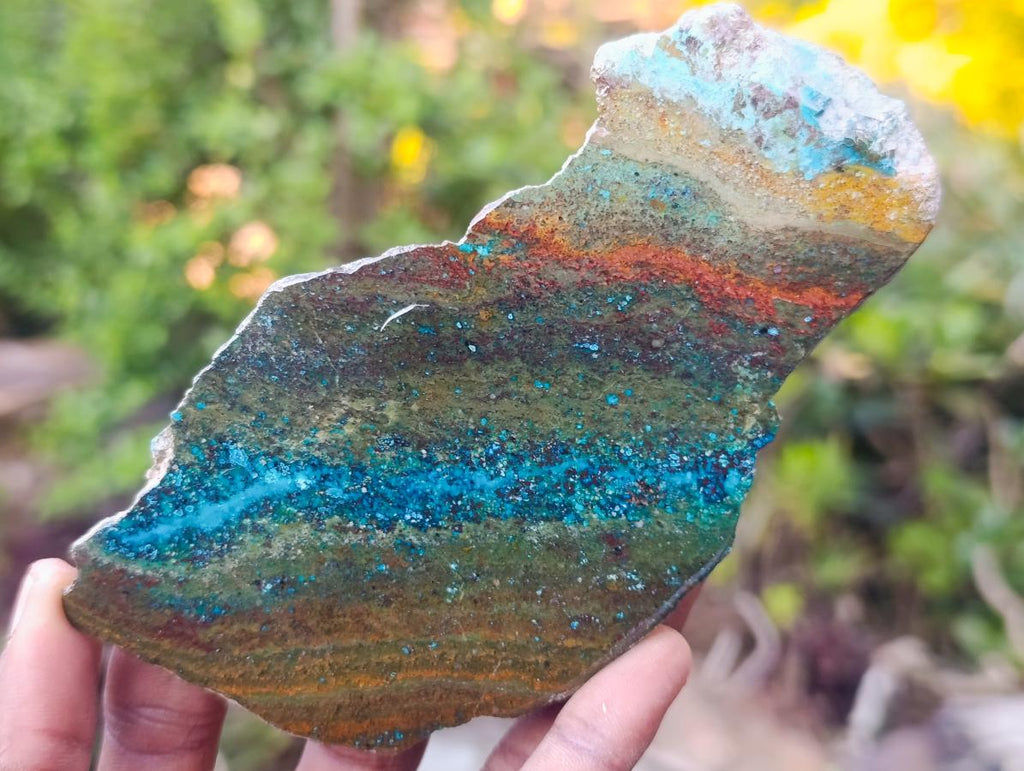 Polished One Side Shattuckite Slices x 12 From Kaokoveld, Namibia - Toprock Gemstones and Minerals 