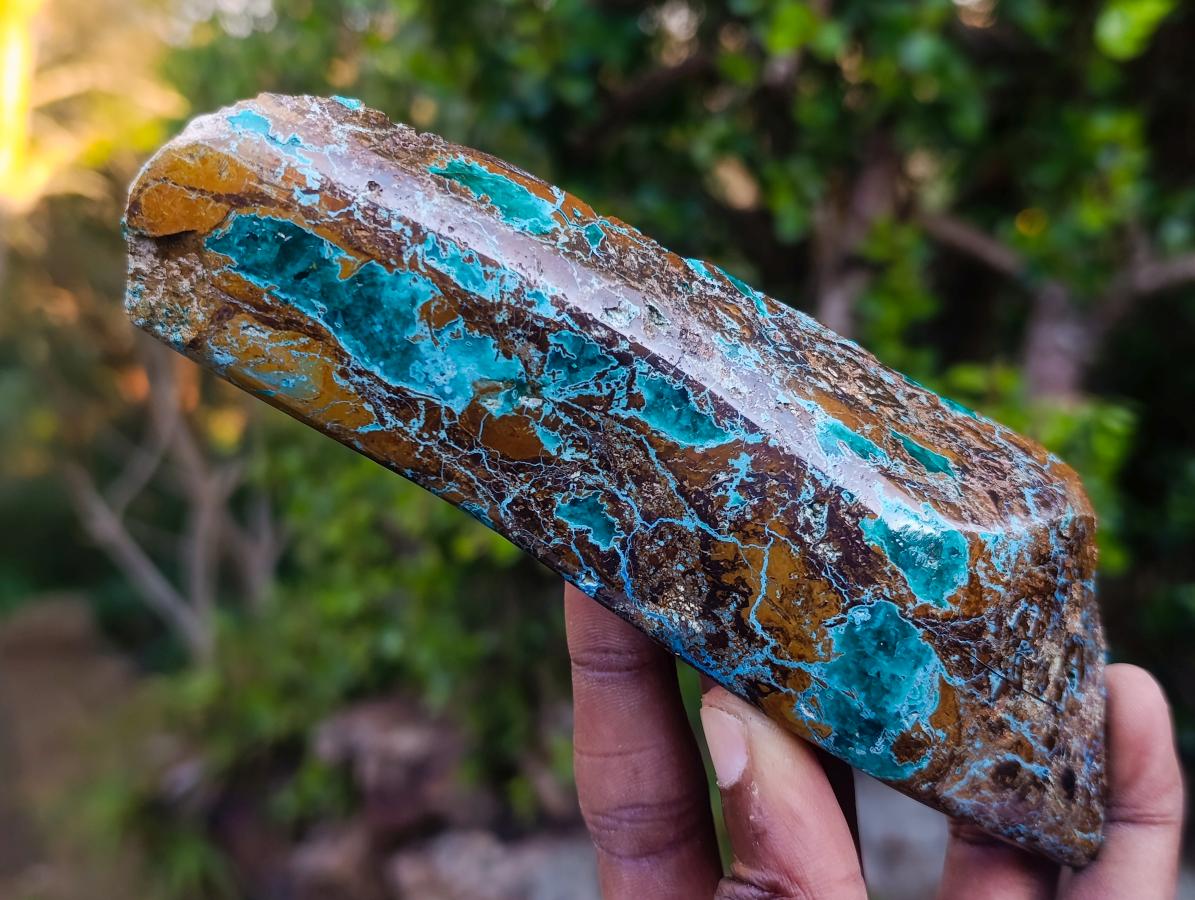 Polished One Side Shattuckite Slices x 12 From Kaokoveld, Namibia - Toprock Gemstones and Minerals 