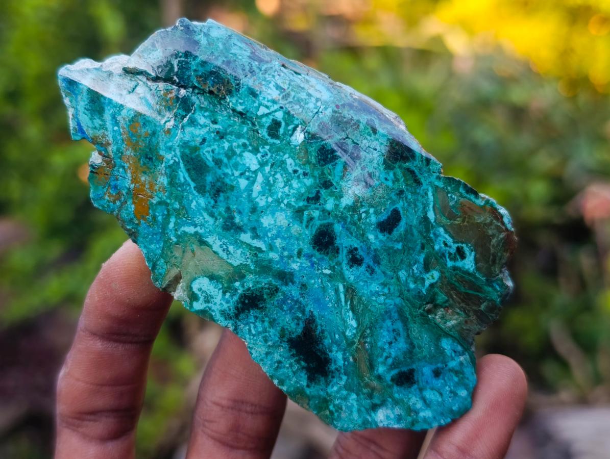 Polished One Side Shattuckite Slices x 12 From Kaokoveld, Namibia - Toprock Gemstones and Minerals 