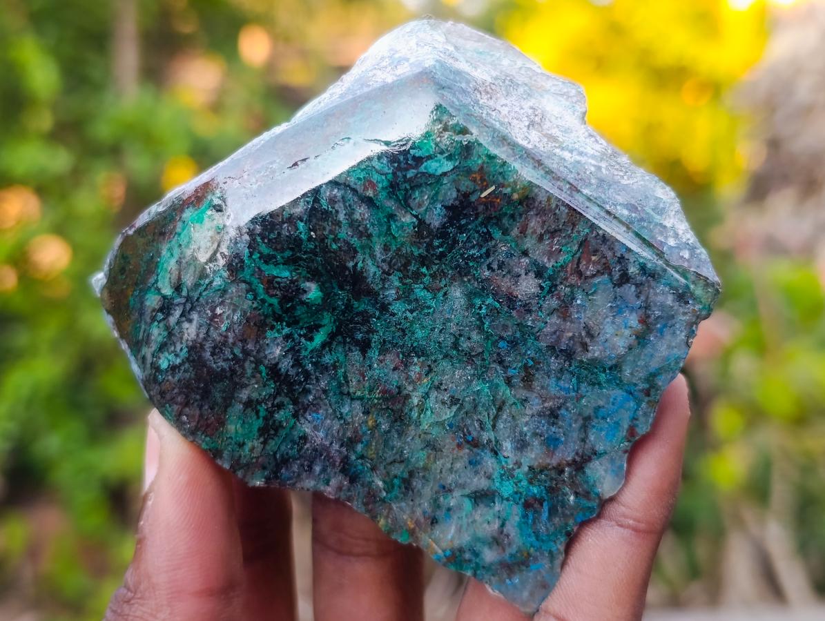 Polished One Side Shattuckite Slices x 12 From Kaokoveld, Namibia - Toprock Gemstones and Minerals 