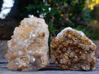 Natural Golden Limonite Quartz Clusters x 12 From Solwezi, Zambia - Toprock Gemstones and Minerals 
